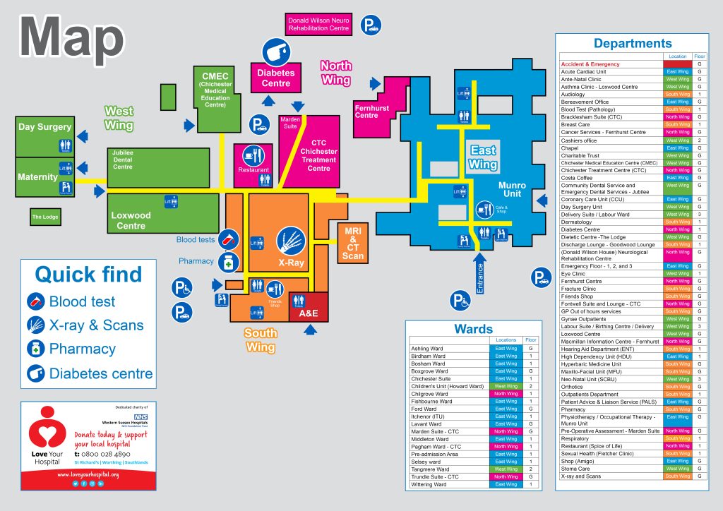Map of St Richard's Hospital