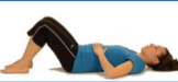 Person in the deep breathing position