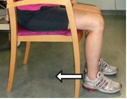 Knee flexion in sitting