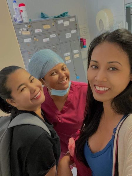 Rachel with colleagues