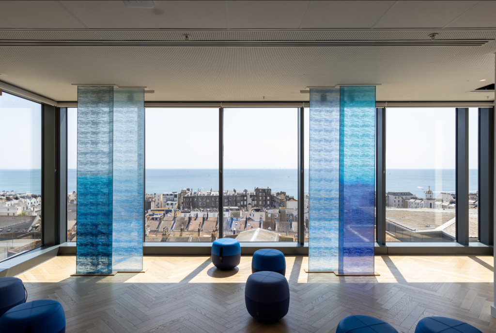 The sanctuary, glazed screen detail