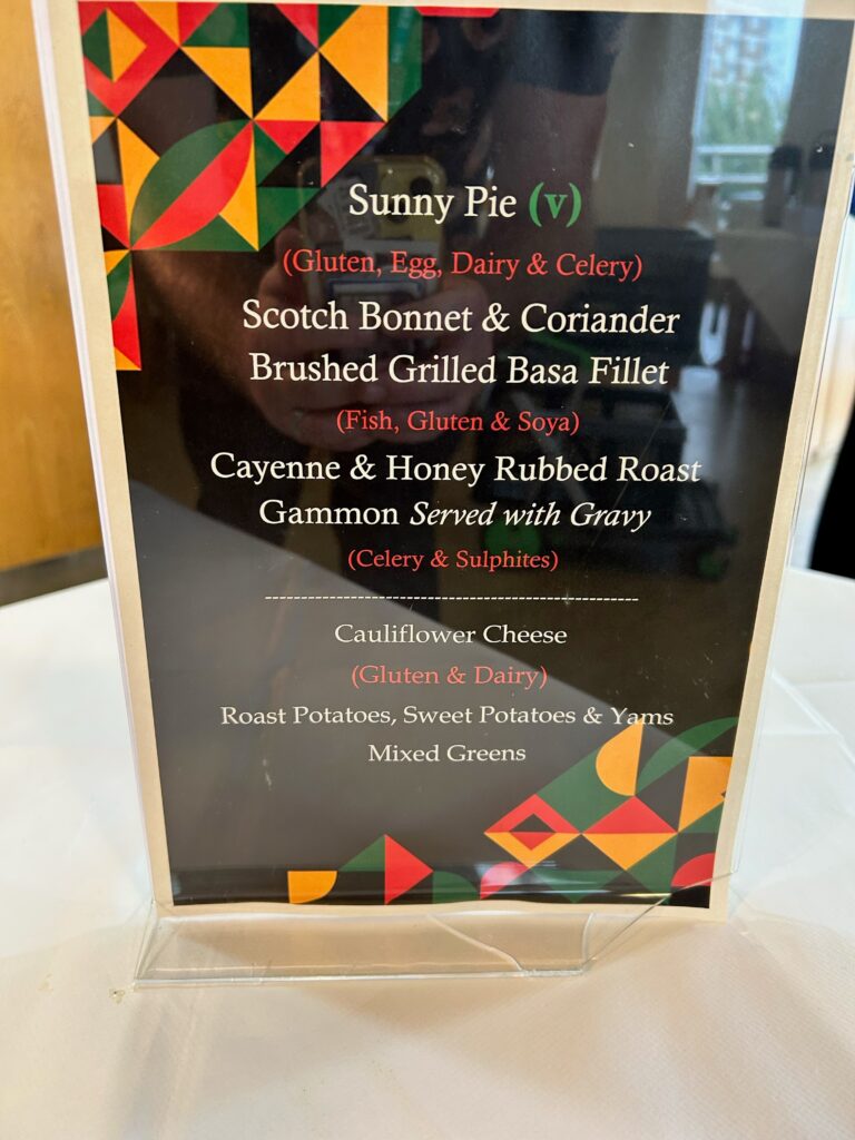 Black history month restaurant menu