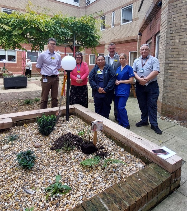 staff memorial garden at Worthing