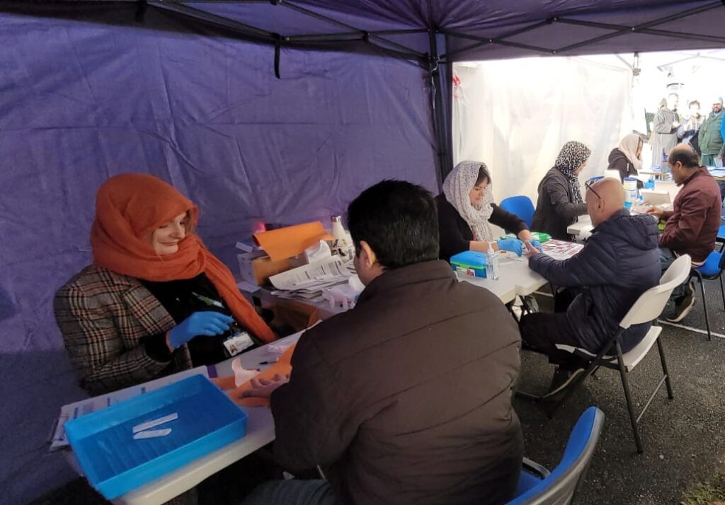Hepatitis testing at mosque
