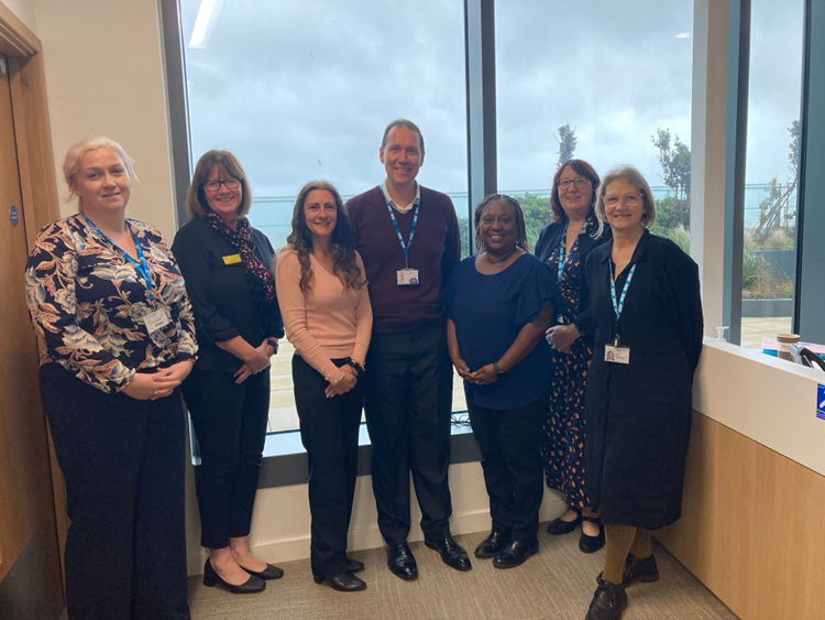 Colleagues from NHS Sussex and NHS England visiting the Louisa Martindale Building in Brighton