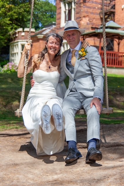 Mel and Andy on their wedding day
