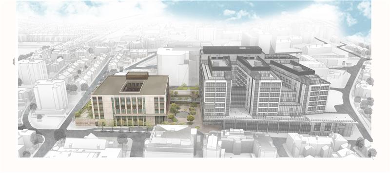 Sussex Cancer Centre aerial view