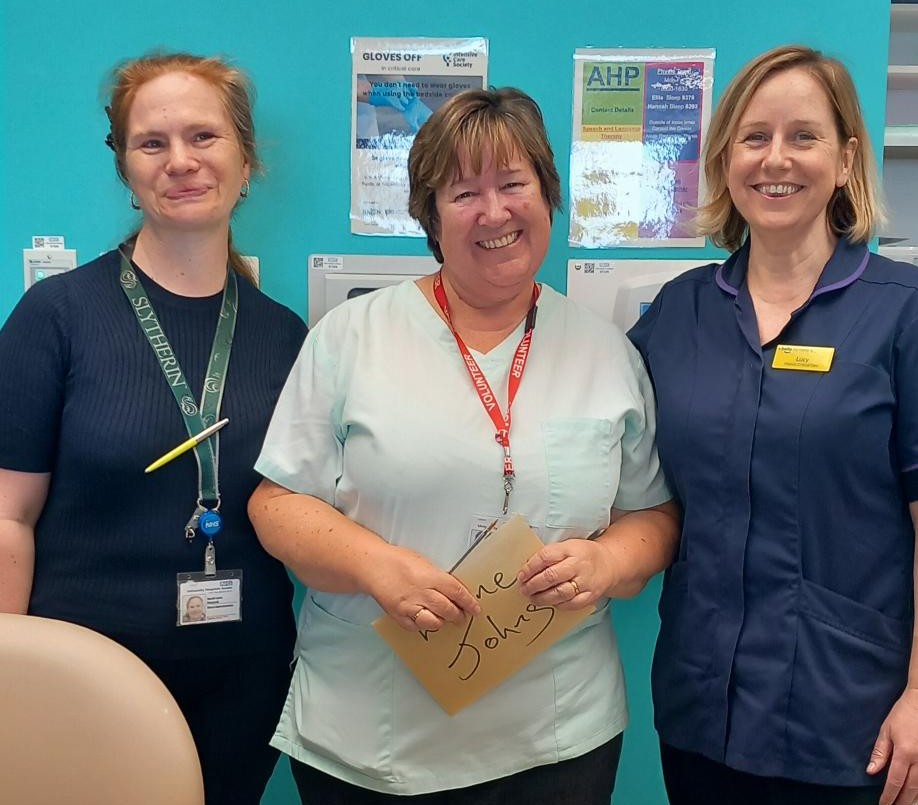 Elaine Johns pictured with two colleagues
