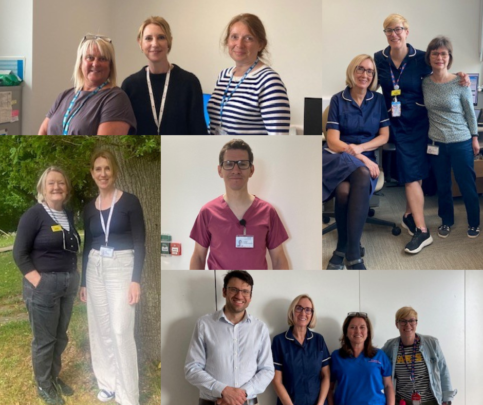 Collage of staff from the Heart Failure Team, Royal Sussex County Hospital