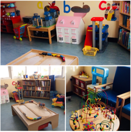 Toys and games on the ward.