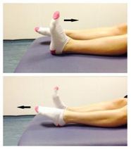 Point your foot up and down.