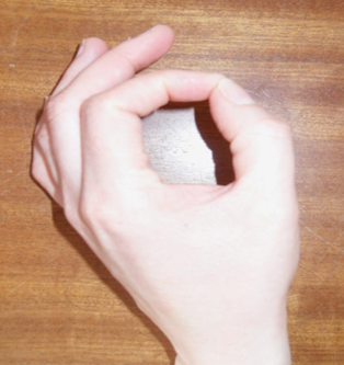 Thumb Opposition With hand and forearm on the side, touch tip of thumb to each fingertip (do this slowly)