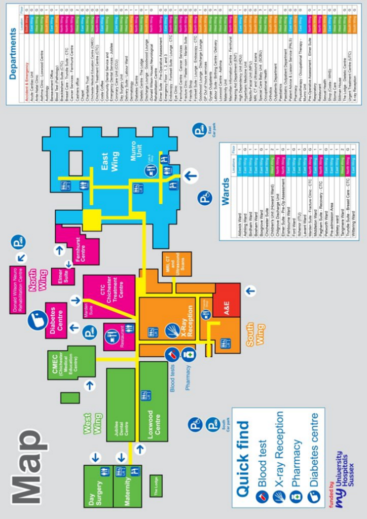 A map of St Richard's Hospital