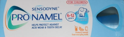 Sensodyne sensitive toothpaste.