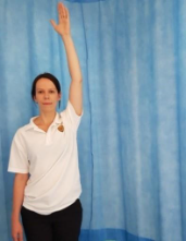 Raising your arm out to the side and above your head