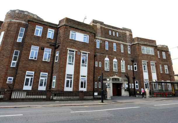 The front of the Sussex Eye Hospital building