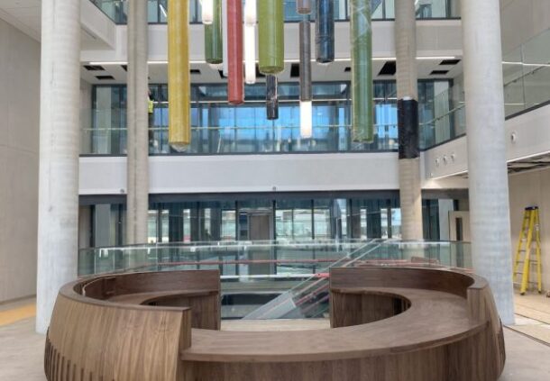 Main reception in the Louisa Martindale Building