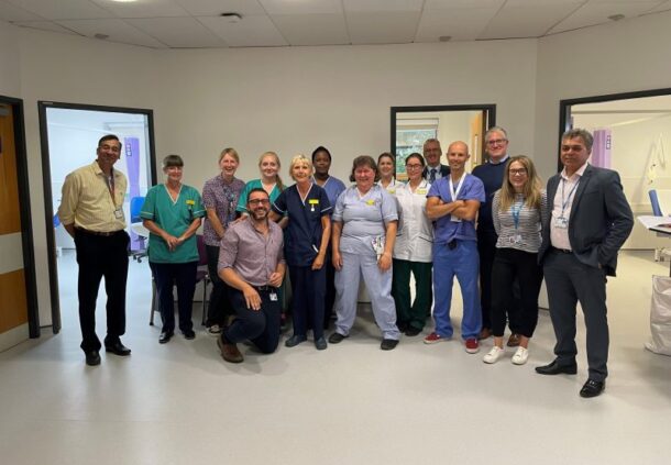 The trauma and orthopaedic service team gathered in the fracture clinic