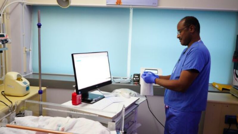neonatal staff handling genedrive test