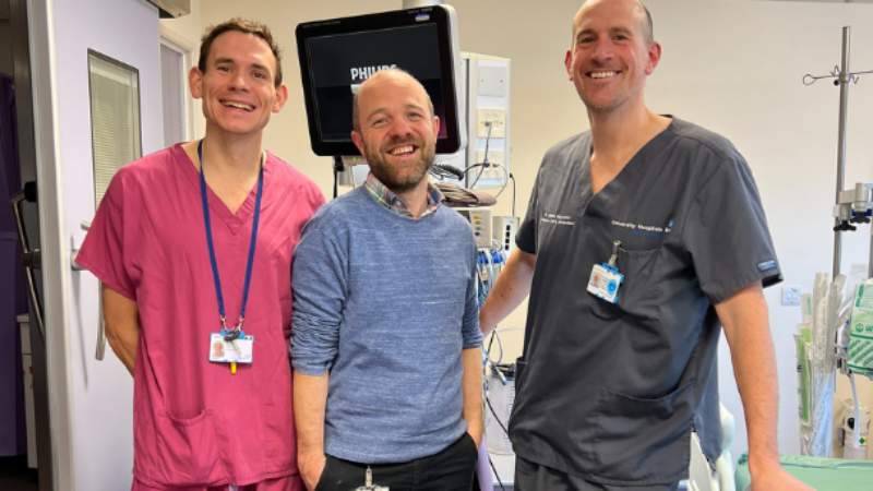 Dr Todd Leckie, Anaesthetics and Intensive Care Medicine Trainee and Dr James Hayward and Dr Luke Hodgson