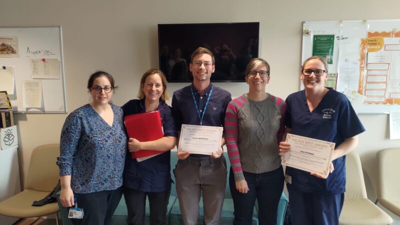 Jess West Award winners with the panel