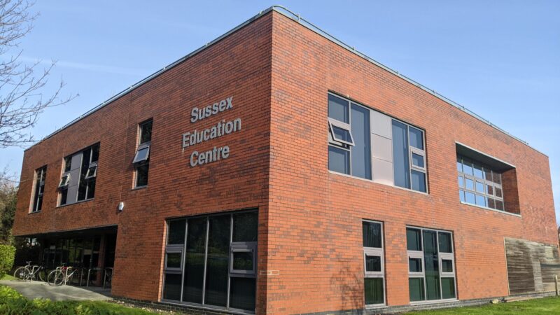 Exterior of library at Millview