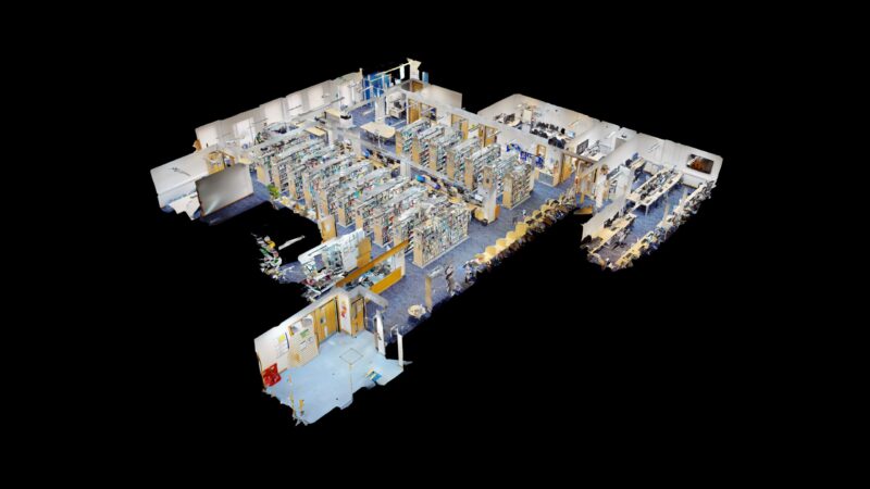 3D scan image of Royal Sussex County Hospital Library