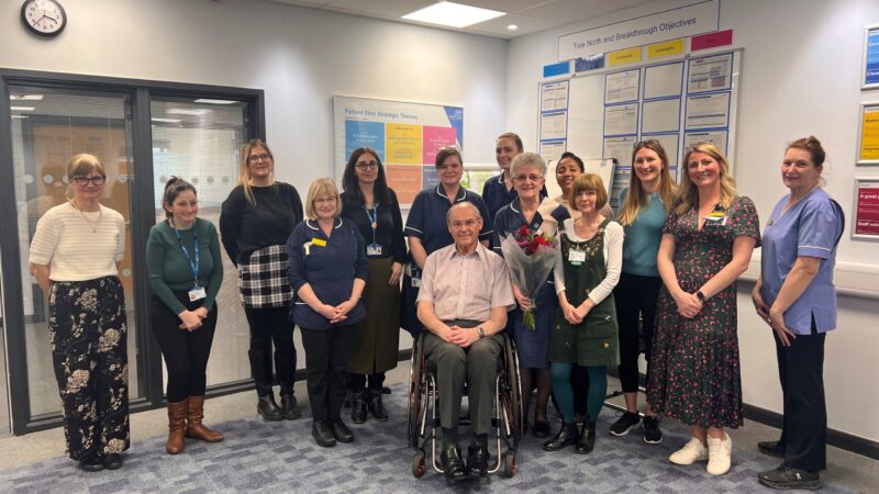 Maggy alongside her husband Mike and nursing team