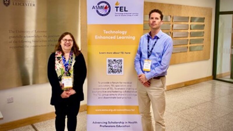 Tim Vincent and a colleague at the ASME event.