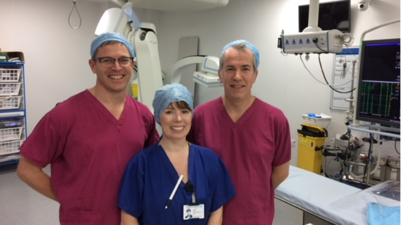Dr-James-Cockburn-Senior-Research-Nurse-Jessica-Parker-Professor-David-Hildick-Smith-1